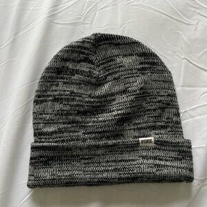 PINK Victoria's Secret Black and Gray Knit Beanie